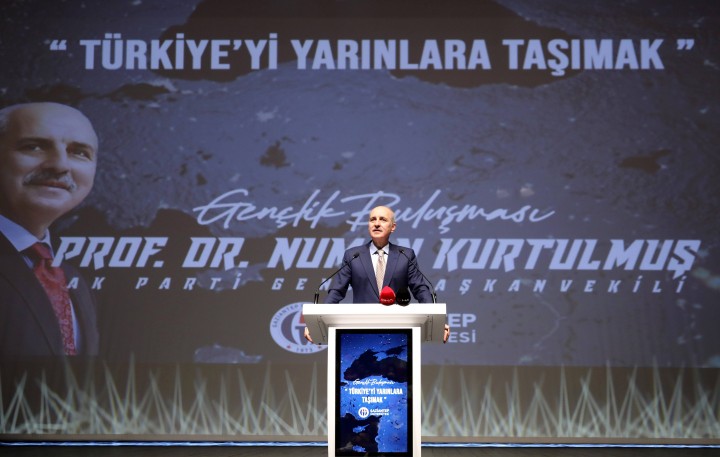 NUMAN KURTULMUŞ GAÜN REKTÖRÜNÜ ÇALIŞMALARINDAN DOLAYI TEBRİK ETTİ -1