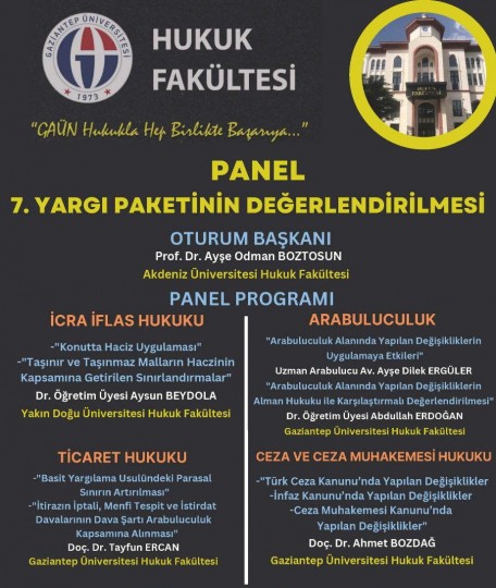 GAÜN’DE 7. YARGI PAKETİNİN DEĞERLENDİRİLMESİ PANELİ_