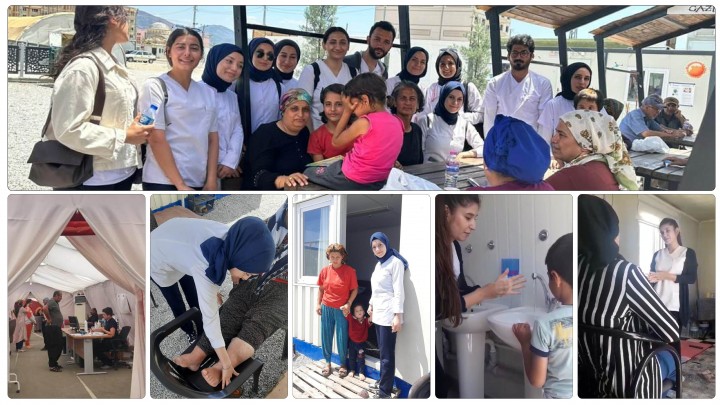 GAÜN ÖĞRENCİLERİ DEPREM BÖLGESİNDE STAJLARINI YAPTI