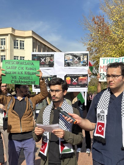 GAÜN ÖĞRENCİLERİNDEN FİLİSTİN’E DESTEK EYLEMİ-2